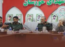 جلسه هماهنگی کنگره ملی شهدای خوزستان با حضور مدیر عامل فولاد اکسین خوزستان و فرمانده سپاه حضرت ولی عصر (عج) برگزار شد