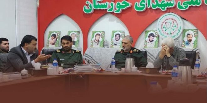 جلسه هماهنگی کنگره ملی شهدای خوزستان با حضور مدیر عامل فولاد اکسین خوزستان و فرمانده سپاه حضرت ولی عصر (عج) برگزار شد