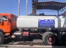 اعزام تانکرهای آب شرب به روستاهای شهرستان باوی توسط فولاد اکسین خوزستان