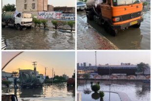 به دستور مدیرعامل؛ رفع بخشی از آبگرفتگی‌های اهواز با امکانات فولاد اکسین/خدمت‌رسانی اکسینی ها تا جمع آوری کامل آب ادامه دارد