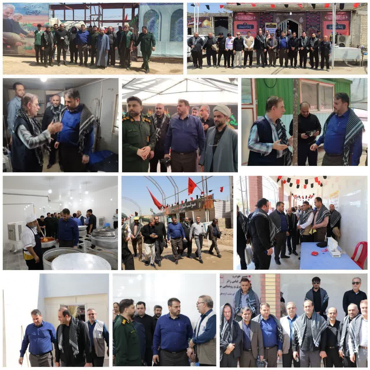 میزبانی شركت لولهسازی اهواز از مدیران وزارت كار در موكب شهدای لوله سازی اهواز در مرز چذابه